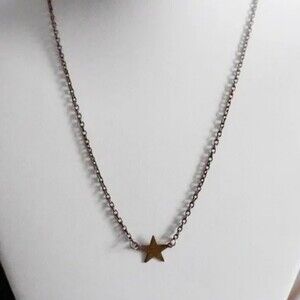Dainty Star Necklace Gold Tone